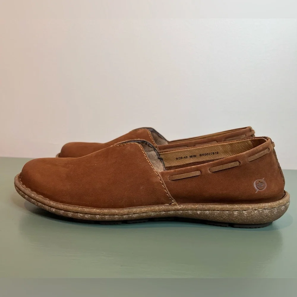 Born Naya Loafers Womens Size 9 Brown Suede Slip On Casual Comfort Shoes - Picture 6 of 8